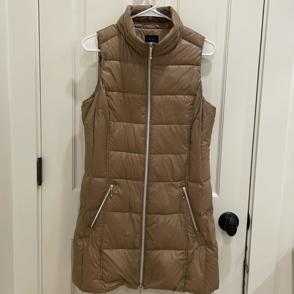 Coatology beige long puffer vest size 2 (M). Worn twice.
